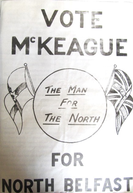 Loyalist News, 23 May 1970 - McKeague Election Poster